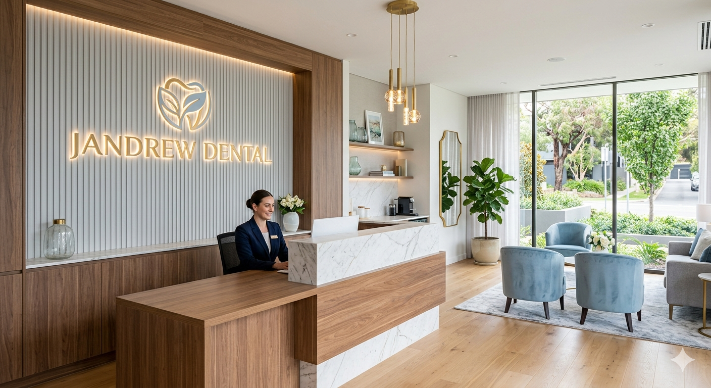 Modern dental clinic reception